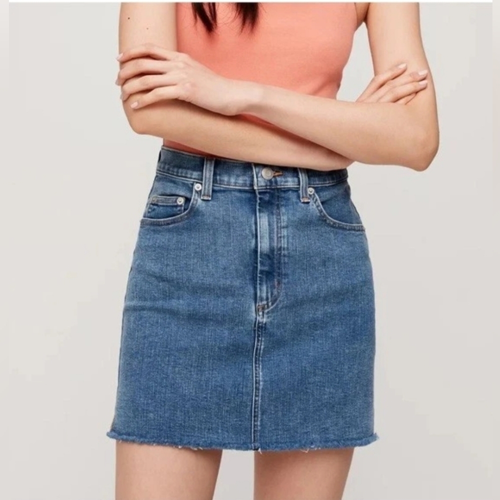 Artizia Wilfred Classic Blue Denim Skirt Size 8